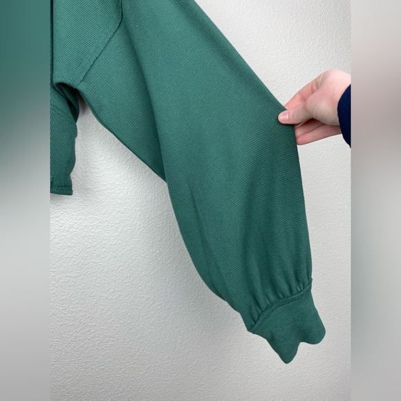 FREE PEOPLE Women's XL Thermal All Nighter Long Sleeve Top Waffle Knit Crop - Picture 10 of 16